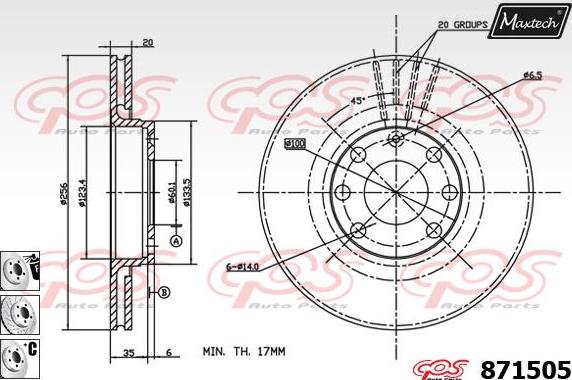 Maxtech 831117 - Bremžu diski autodraugiem.lv