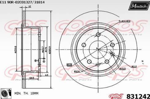 Maxtech 831242.0060 - Bremžu diski autodraugiem.lv