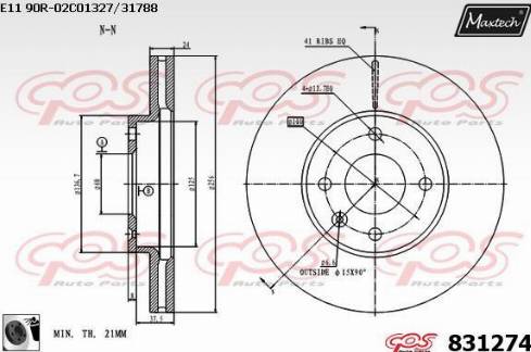 Maxtech 831274.0060 - Bremžu diski autodraugiem.lv