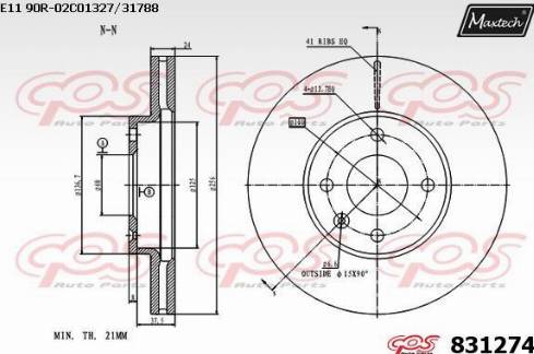 Maxtech 831274.0000 - Bremžu diski autodraugiem.lv