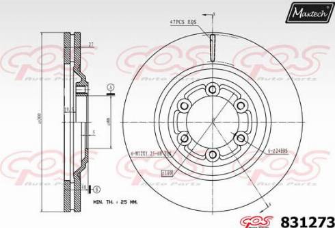 Maxtech 831273.0000 - Bremžu diski autodraugiem.lv