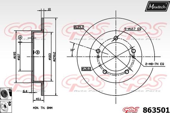 Maxtech 831277 - Bremžu diski autodraugiem.lv