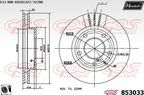 Maxtech 821150 - Bremžu diski autodraugiem.lv