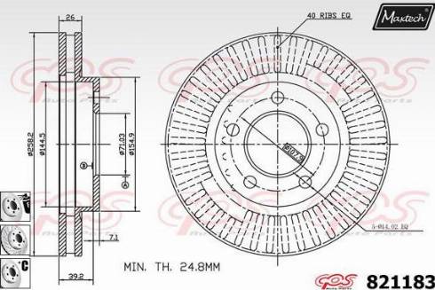 Maxtech 821183.6880 - Bremžu diski autodraugiem.lv