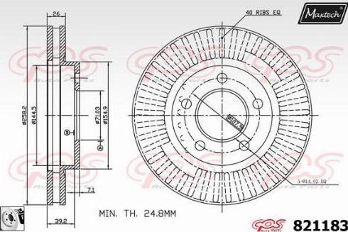 Maxtech 821183.0080 - Bremžu diski autodraugiem.lv