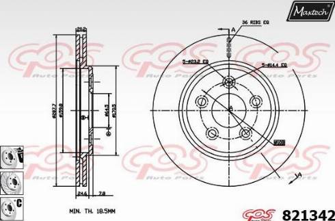 Maxtech 821342.6980 - Bremžu diski autodraugiem.lv