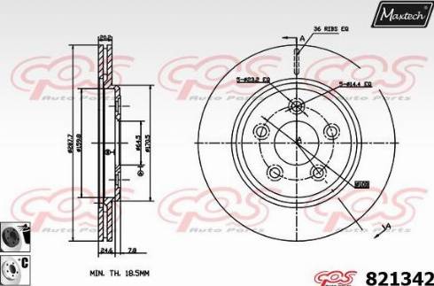 Maxtech 821342.6060 - Bremžu diski autodraugiem.lv