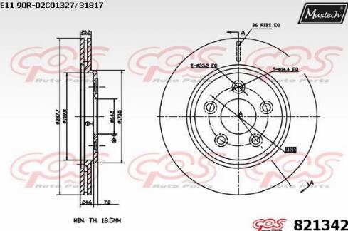 Maxtech 821342.0000 - Bremžu diski autodraugiem.lv