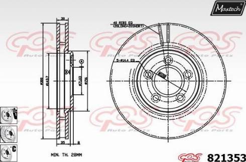 Maxtech 821353.6980 - Bremžu diski autodraugiem.lv