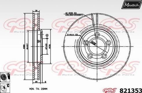 Maxtech 821353.6060 - Bremžu diski autodraugiem.lv