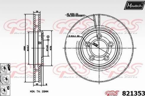 Maxtech 821353.6880 - Bremžu diski autodraugiem.lv