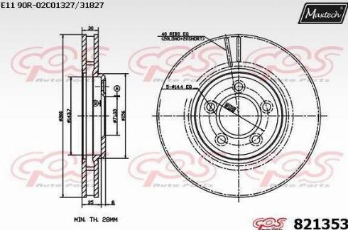 Maxtech 821353.0000 - Bremžu diski autodraugiem.lv