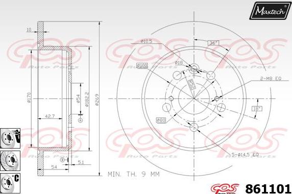 Maxtech 865508 - Bremžu diski autodraugiem.lv