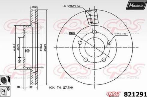 Maxtech 821291.6060 - Bremžu diski autodraugiem.lv