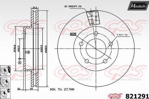 Maxtech 821291.6980 - Bremžu diski autodraugiem.lv