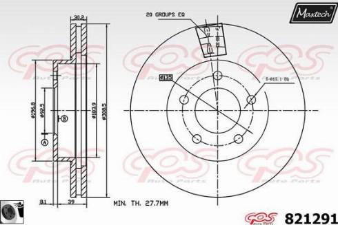 Maxtech 821291.0060 - Bremžu diski autodraugiem.lv