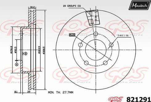 Maxtech 821291.0000 - Bremžu diski autodraugiem.lv