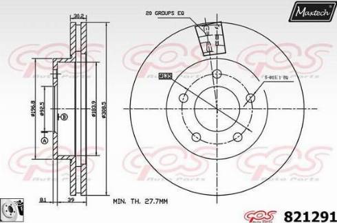 Maxtech 821291.0080 - Bremžu diski autodraugiem.lv