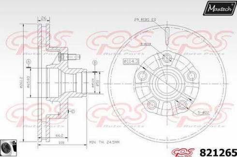 Maxtech 821265.0060 - Bremžu diski autodraugiem.lv