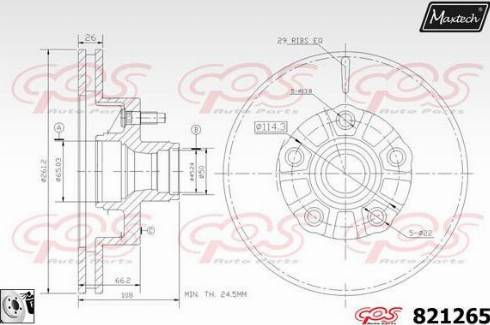 Maxtech 821265.0080 - Bremžu diski autodraugiem.lv