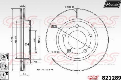 Maxtech 821289.6980 - Bremžu diski autodraugiem.lv