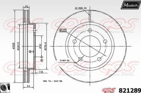 Maxtech 821289.0060 - Bremžu diski autodraugiem.lv