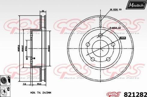 Maxtech 821282.6060 - Bremžu diski autodraugiem.lv