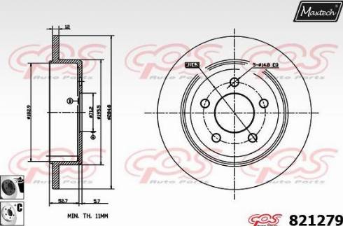 Maxtech 821279.6060 - Bremžu diski autodraugiem.lv