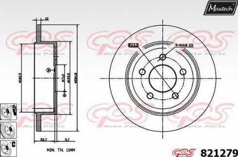 Maxtech 821279.6880 - Bremžu diski autodraugiem.lv