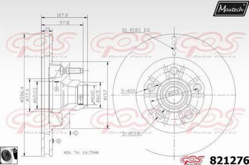 Maxtech 821276.0060 - Bremžu diski autodraugiem.lv