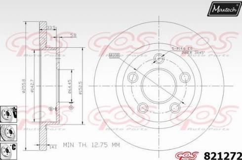 Maxtech 821272.6880 - Bremžu diski autodraugiem.lv