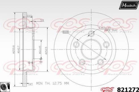 Maxtech 821272.0060 - Bremžu diski autodraugiem.lv