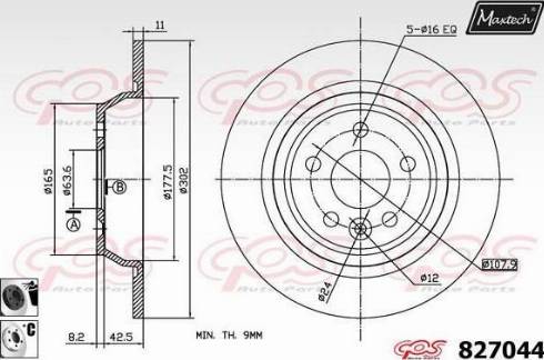 Maxtech 827044.6060 - Bremžu diski autodraugiem.lv