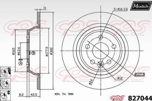 Maxtech 827044.6880 - Bremžu diski autodraugiem.lv