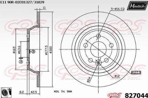 Maxtech 827044.0060 - Bremžu diski autodraugiem.lv