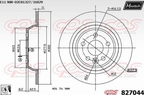 Maxtech 827044.0080 - Bremžu diski autodraugiem.lv