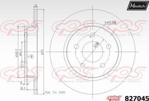 Maxtech 827045.0000 - Bremžu diski autodraugiem.lv