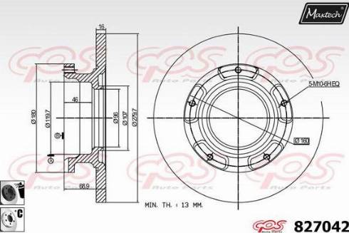 Maxtech 827042.6060 - Bremžu diski autodraugiem.lv