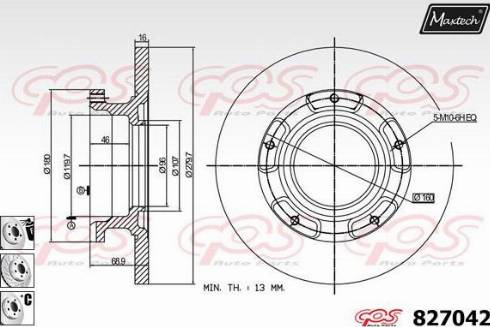 Maxtech 827042.6880 - Bremžu diski autodraugiem.lv