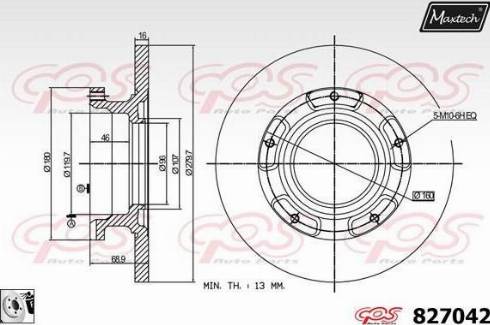 Maxtech 827042.0080 - Bremžu diski autodraugiem.lv