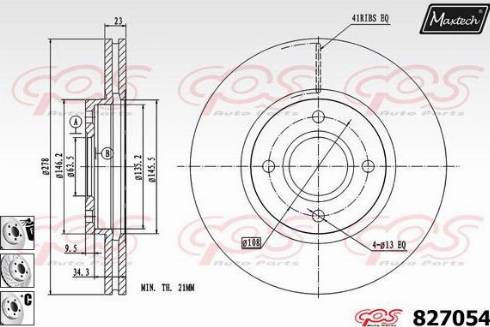 Maxtech 827054.6880 - Bremžu diski autodraugiem.lv