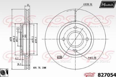 Maxtech 827054.0060 - Bremžu diski autodraugiem.lv