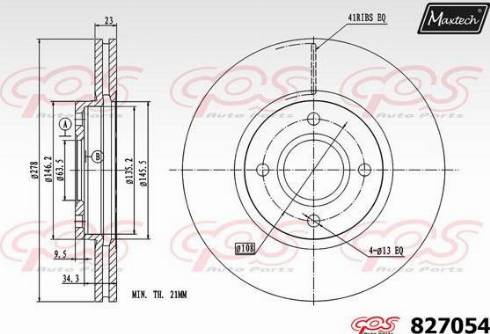 Maxtech 827054.0000 - Bremžu diski autodraugiem.lv