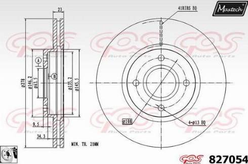 Maxtech 827054.0080 - Bremžu diski autodraugiem.lv