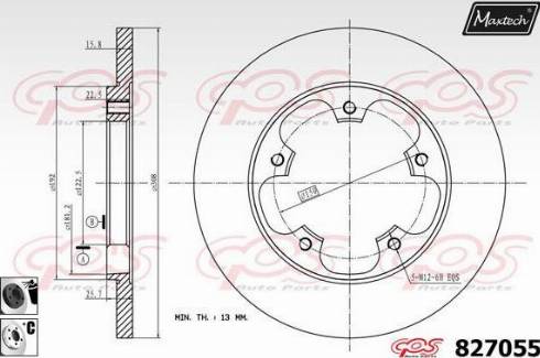 Maxtech 827055.6060 - Bremžu diski autodraugiem.lv