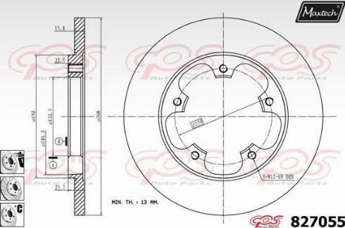 Maxtech 827055.6980 - Bremžu diski autodraugiem.lv