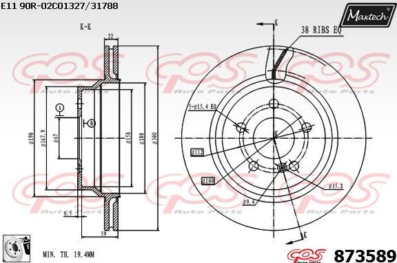 Maxtech 827055 - Bremžu diski autodraugiem.lv