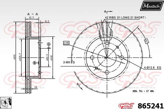 Maxtech 827052 - Bremžu diski autodraugiem.lv