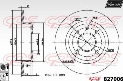 Maxtech 827006.6060 - Bremžu diski autodraugiem.lv