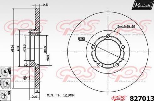 Maxtech 827013.6880 - Bremžu diski autodraugiem.lv